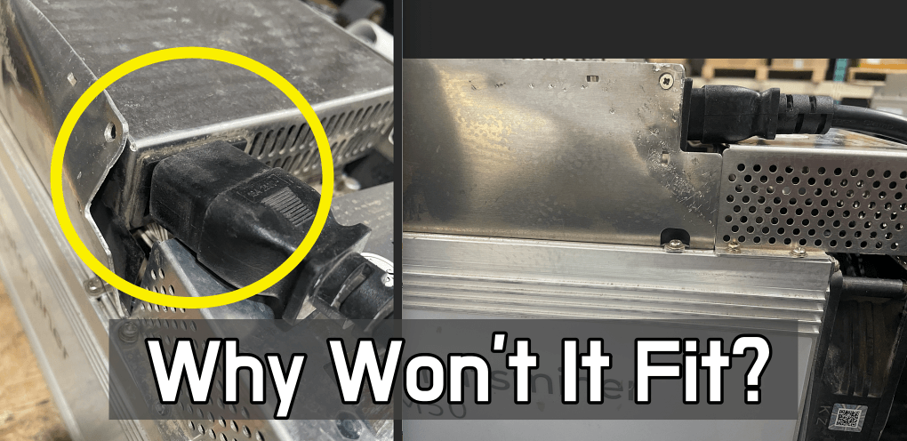 whatsminer cable plug wont fit into the miner