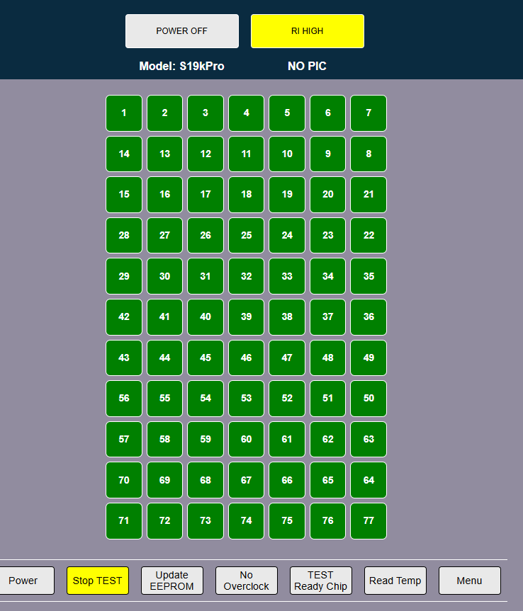 A technician's workbench displaying a Bitmain Antminer S19K Pro hashboard under repair. A large magnifying lamp illuminates two ASIC chips side-by-side on the green circuit board, clearly labeled BM1366AL and BM1366AG. A soldering iron and tweezers are being used on the board. In the background, a digital tester screen shows a red "0 ASIC" error message. Overlaid title text reads: "S19K Pro Hashboard Repair Guide: BM1366AL & BM1366AG Chips - Interchangeable?". This thumbnail illustrates a guide for diagnosing chip failures and testing interchangeability during an S19K pro hashboard repair.