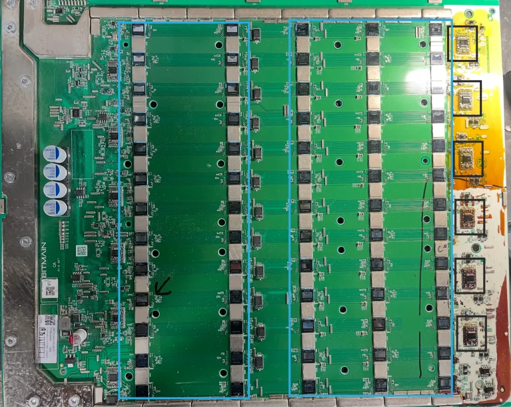 Bitmain S21 Pro hashboard A3HB70601 with 65 chips